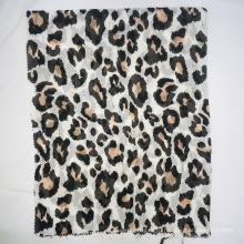 100% полиэфир Lurex Leopard Printed Женская шифоновая ткань для юбки или платья